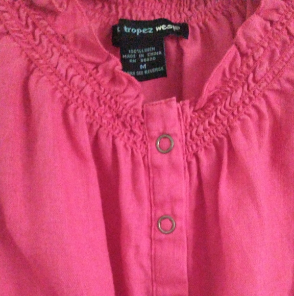 Saint Tropez West linen blouse size medium - Picture 3 of 4